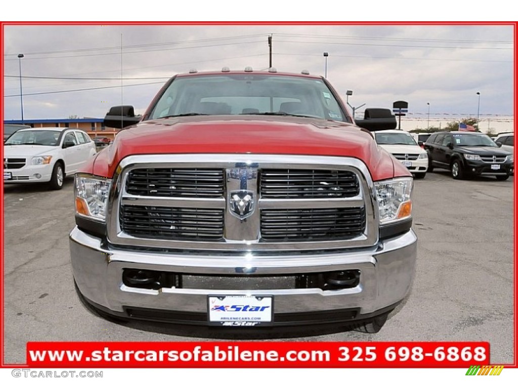 2010 Ram 3500 ST Crew Cab 4x4 Dually - Inferno Red Crystal Pearl / Dark Slate/Medium Graystone photo #12