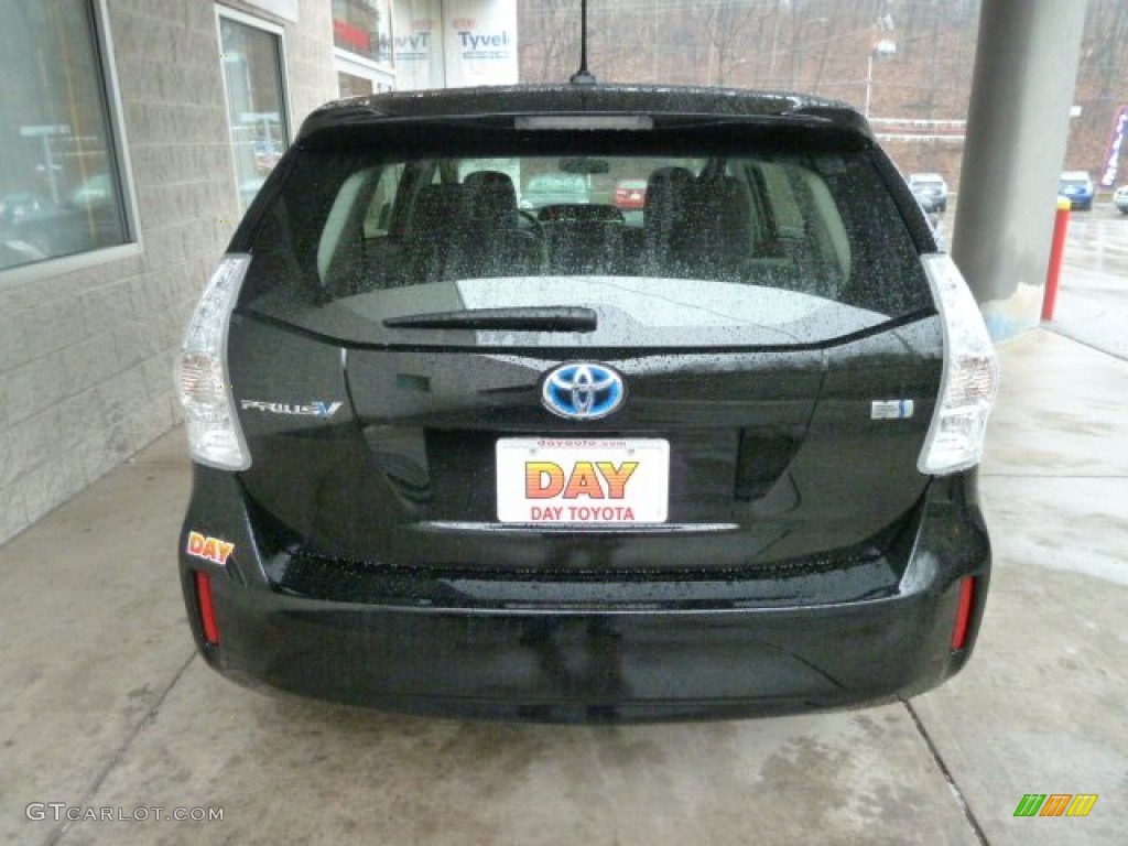 2012 Prius v Three Hybrid - Black / Dark Gray photo #4