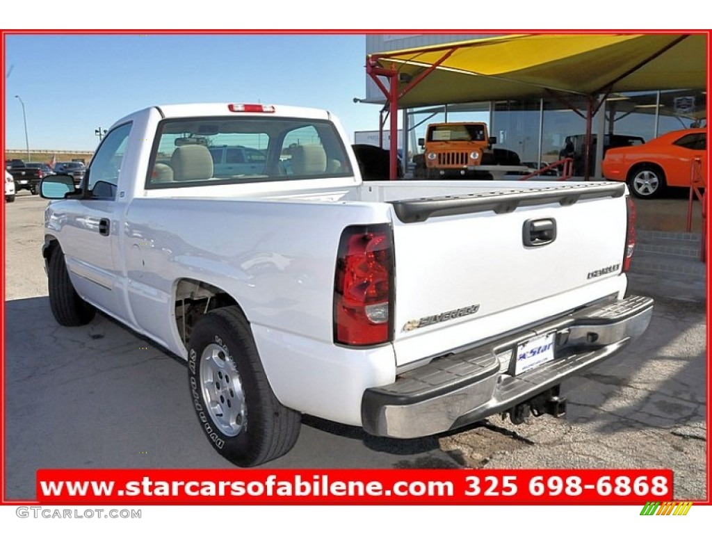 2004 Silverado 1500 LS Regular Cab - Summit White / Tan photo #3