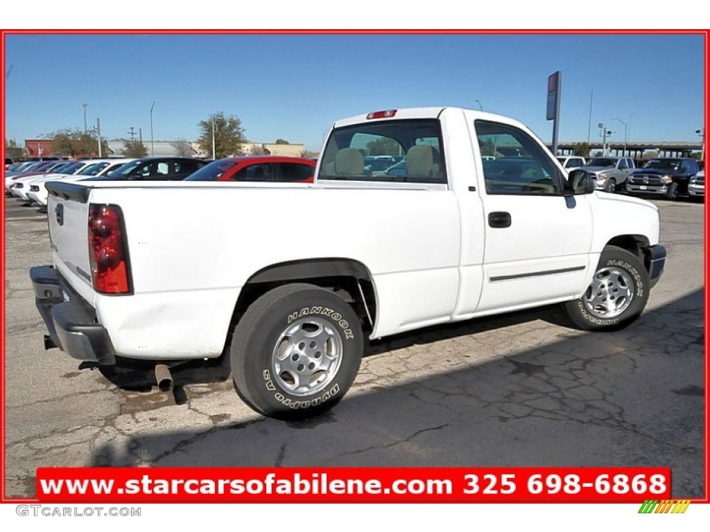 2004 Silverado 1500 LS Regular Cab - Summit White / Tan photo #7