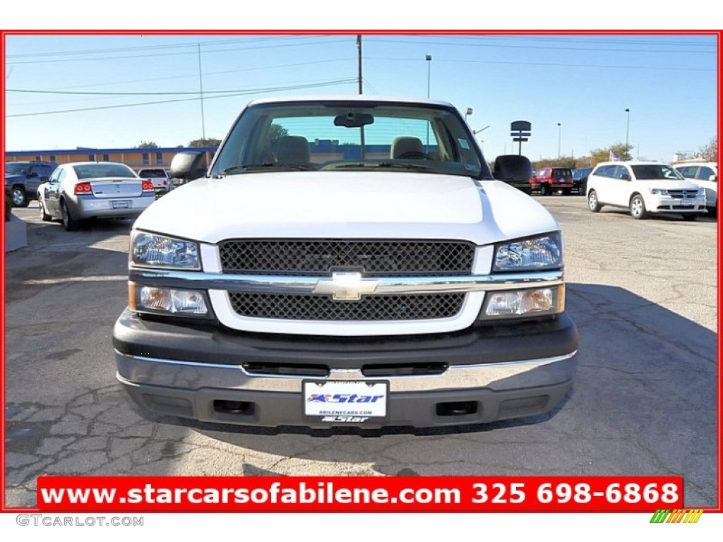 2004 Silverado 1500 LS Regular Cab - Summit White / Tan photo #11