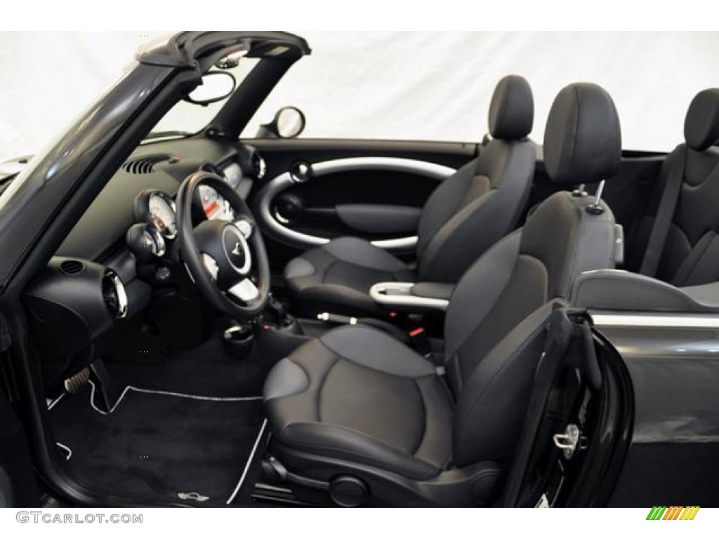 2010 Cooper S Convertible - Midnight Black Metallic / Punch Carbon Black Leather photo #10
