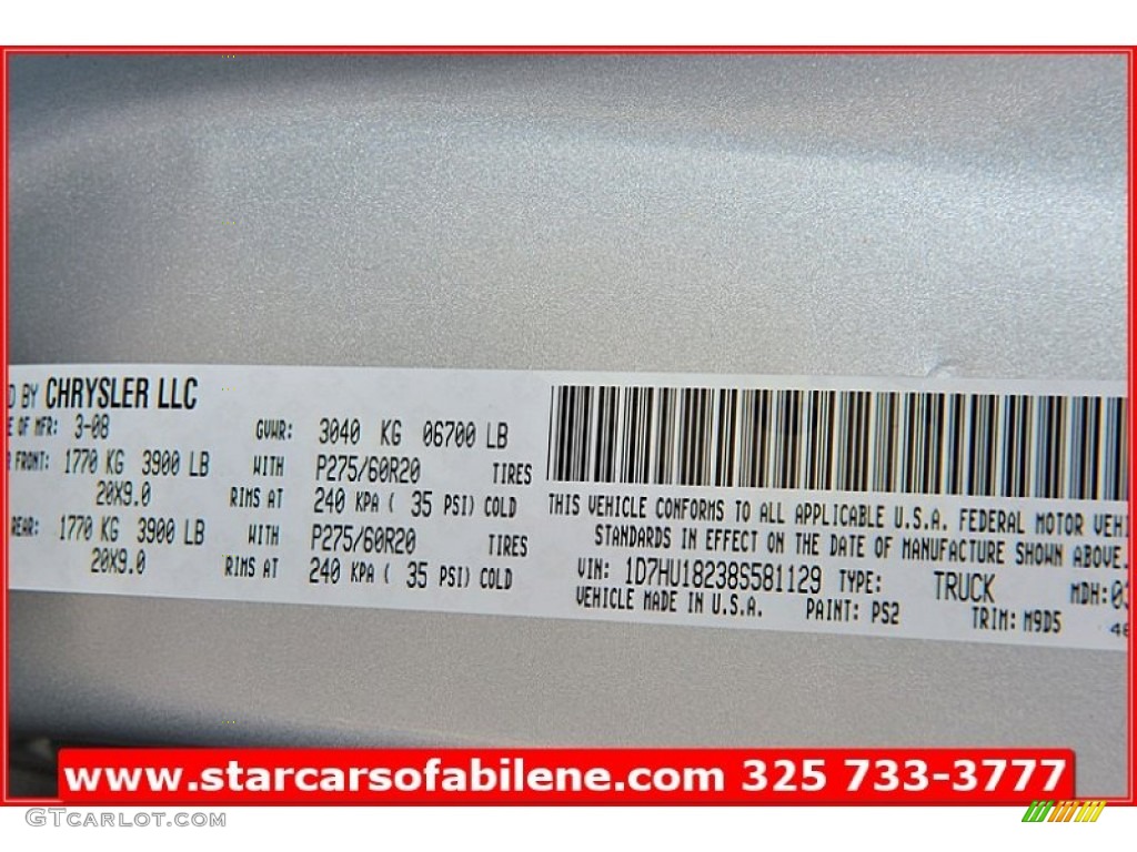 2008 Ram 1500 Lone Star Edition Quad Cab 4x4 - Bright Silver Metallic / Medium Slate Gray photo #15