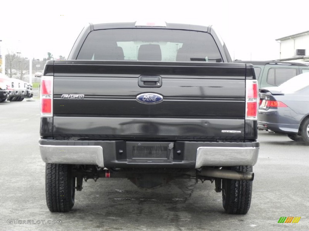 2011 F150 XLT SuperCab 4x4 - Ebony Black / Steel Gray photo #14