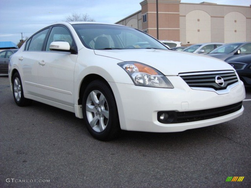 2008 Altima 3.5 SL - Winter Frost Pearl / Blond photo #1