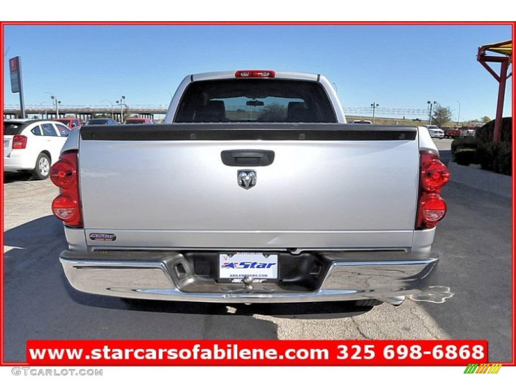 2008 Ram 1500 SXT Quad Cab - Bright Silver Metallic / Medium Slate Gray photo #5