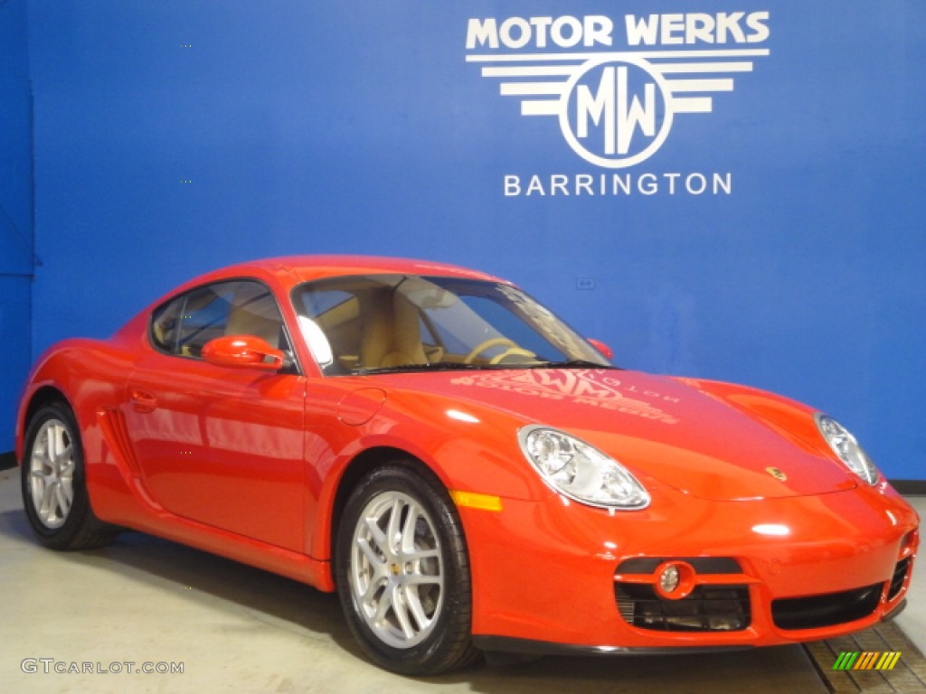2008 Cayman  - Guards Red / Sand Beige photo #1