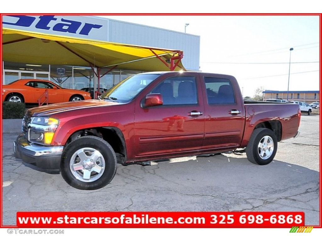 2011 Canyon SLE Crew Cab - Merlot Jewel Red Metallic / Ebony photo #1