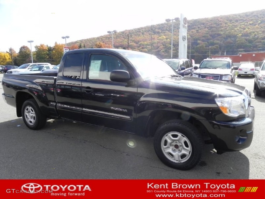 2010 Tacoma SR5 Access Cab - Black Sand Pearl / Sand Beige photo #1