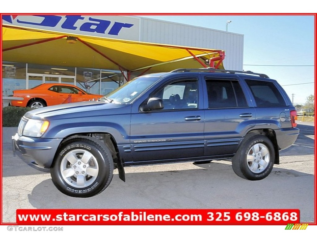 2001 Grand Cherokee Limited 4x4 - Steel Blue Pearl / Agate photo #1