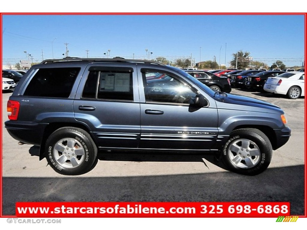 2001 Grand Cherokee Limited 4x4 - Steel Blue Pearl / Agate photo #8