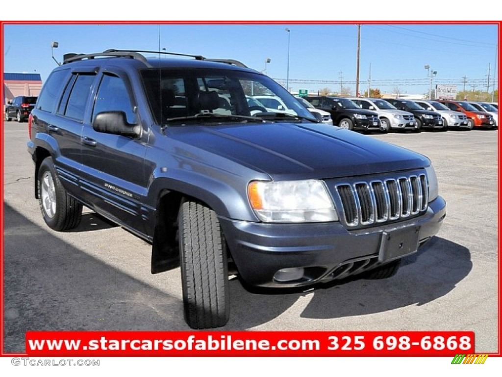 2001 Grand Cherokee Limited 4x4 - Steel Blue Pearl / Agate photo #9