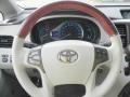 Light Gray 2012 Toyota Sienna Limited AWD Steering Wheel