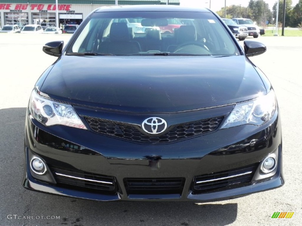 2012 Camry SE V6 - Attitude Black Metallic / Black photo #7