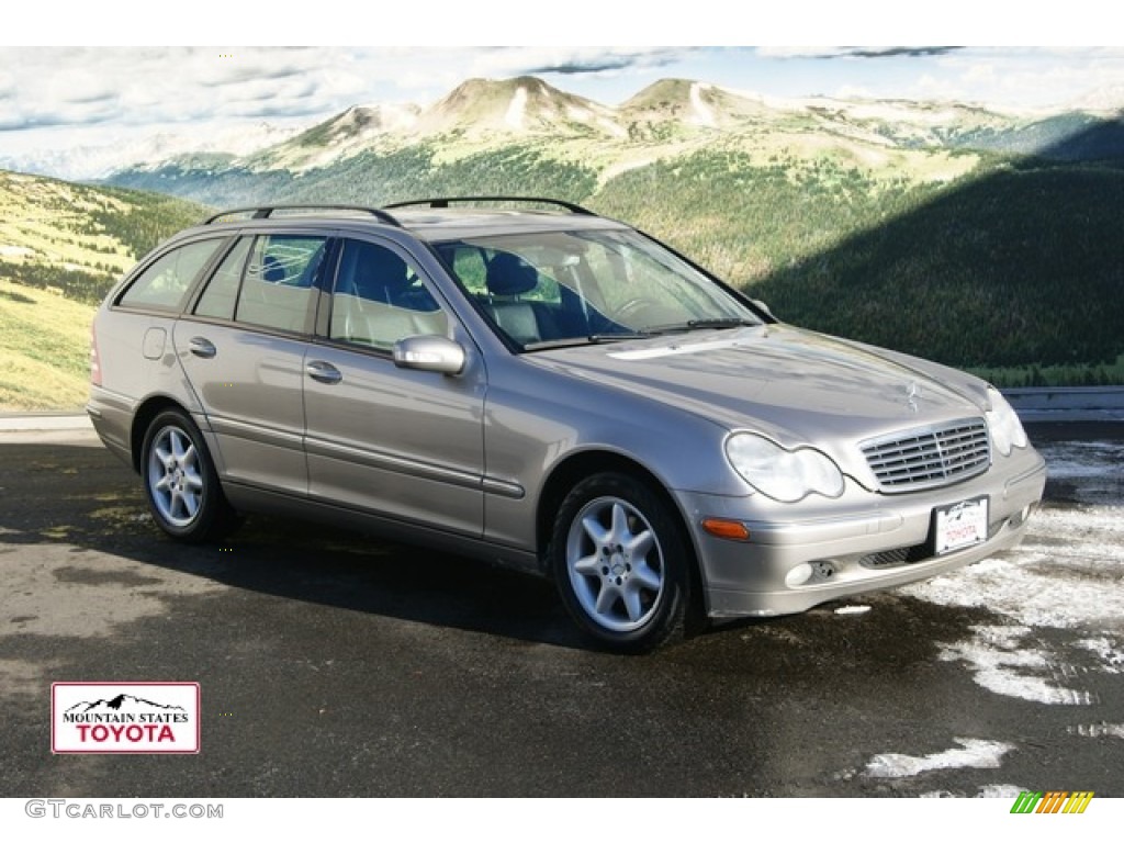 2004 C 320 4Matic Wagon - Pewter Silver Metallic / Black photo #1