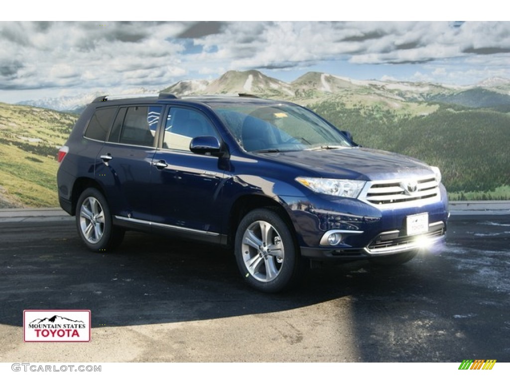 2012 Highlander Limited 4WD - Nautical Blue Metallic / Black photo #1