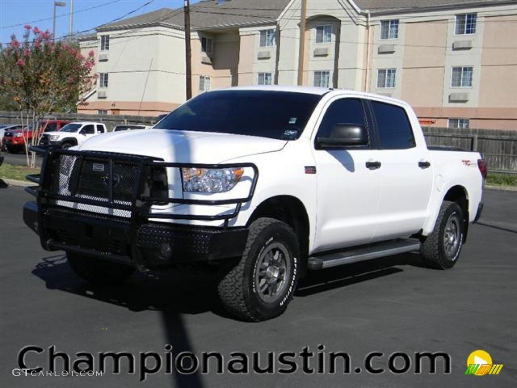 2010 Tundra TRD Rock Warrior CrewMax 4x4 - Super White / Black photo #1