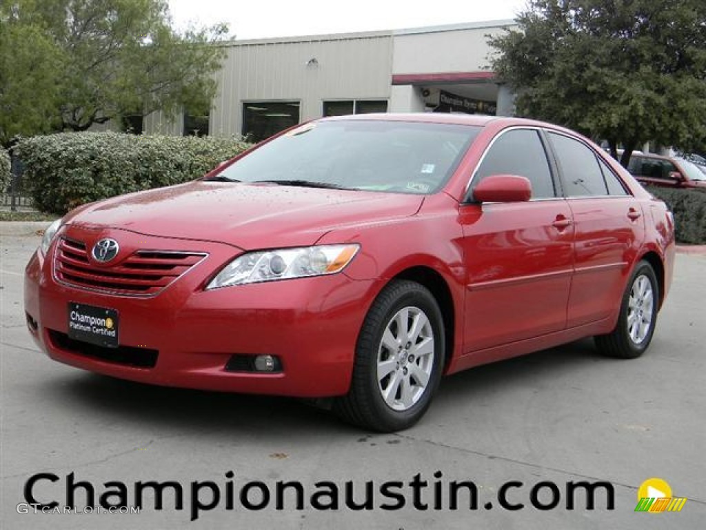 2007 Camry XLE V6 - Barcelona Red Metallic / Bisque photo #1