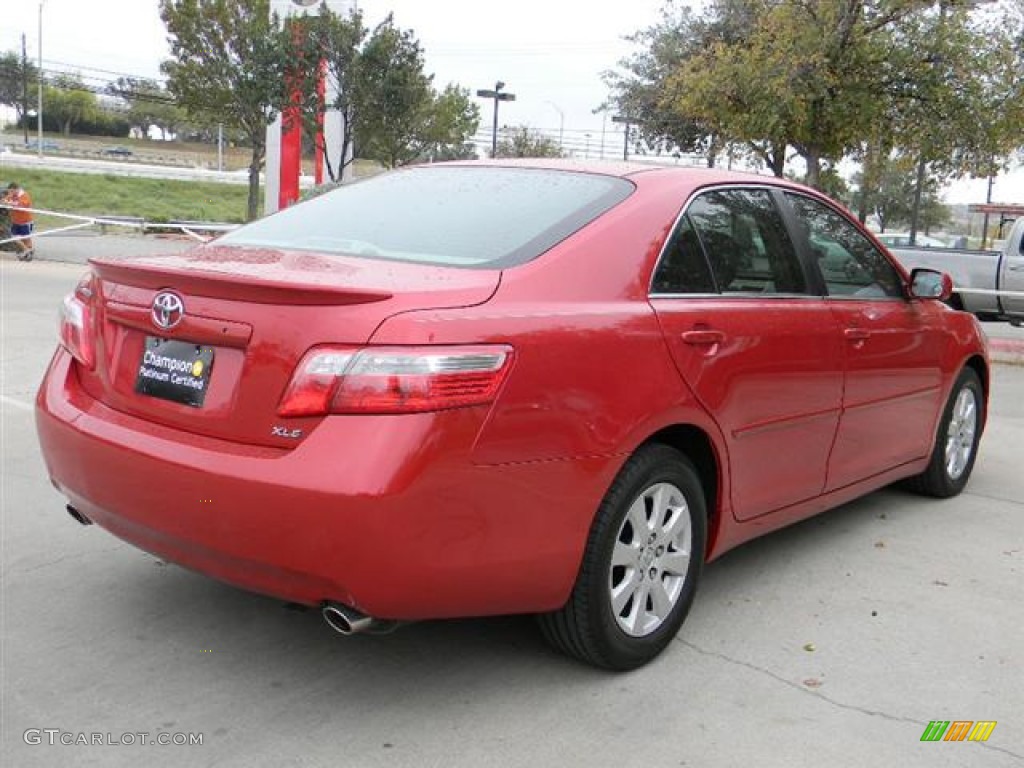 2007 Camry XLE V6 - Barcelona Red Metallic / Bisque photo #5