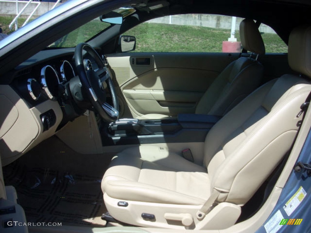 2007 Mustang V6 Deluxe Convertible - Windveil Blue Metallic / Medium Parchment photo #13