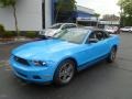 2010 Grabber Blue Ford Mustang V6 Premium Convertible  photo #2