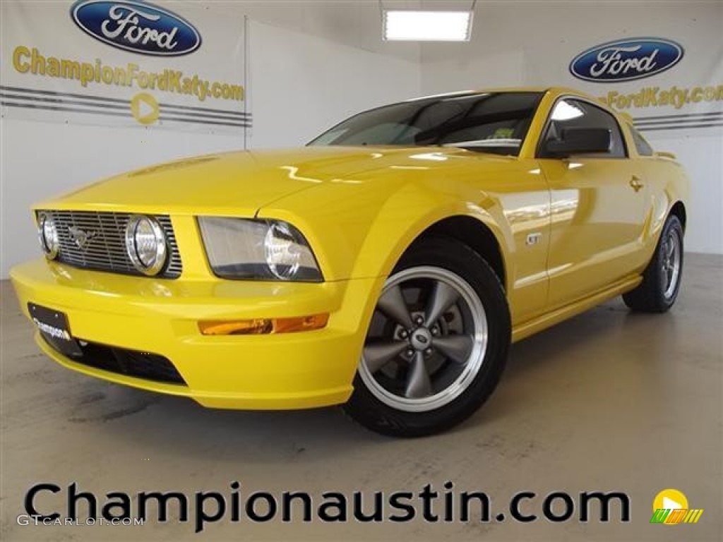 2006 Mustang GT Premium Coupe - Screaming Yellow / Black photo #1