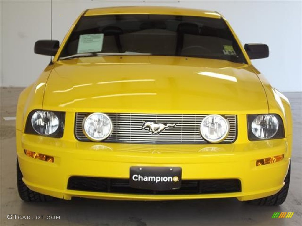 2006 Mustang GT Premium Coupe - Screaming Yellow / Black photo #2