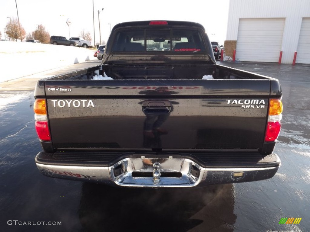 2004 Tacoma V6 Double Cab 4x4 - Black Sand Pearl / Oak photo #6