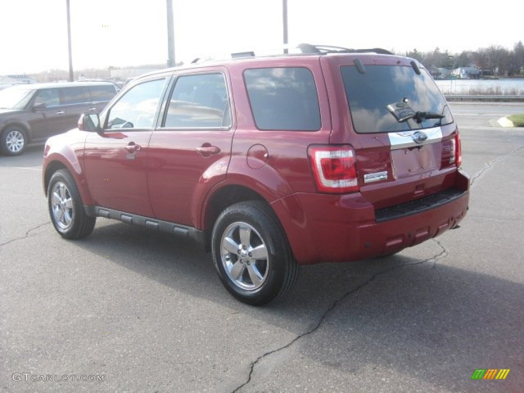2010 Escape Limited V6 4WD - Sangria Red Metallic / Charcoal Black photo #8
