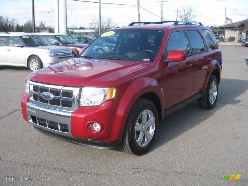 2010 Escape Limited V6 4WD - Sangria Red Metallic / Charcoal Black photo #10