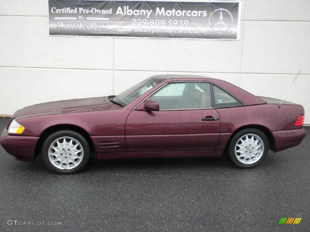 1997 SL 500 Roadster - Ruby Red Metallic / Parchment Beige photo #1