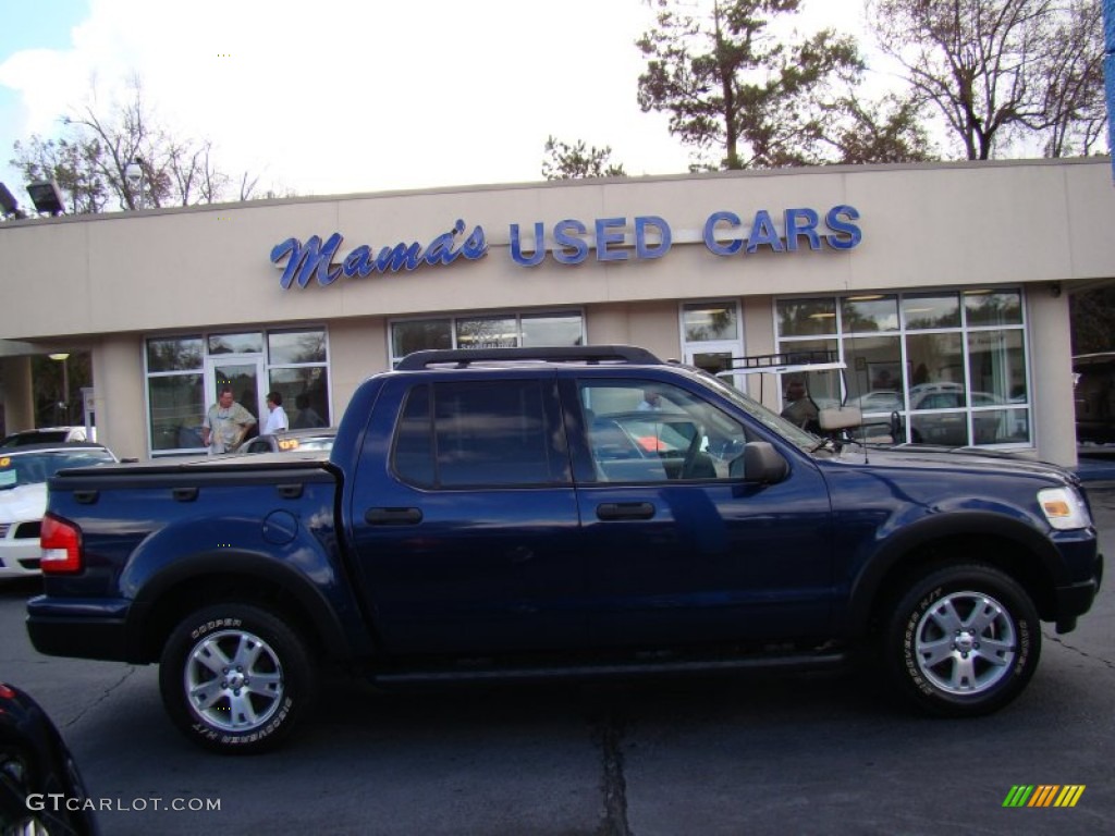 2007 Explorer Sport Trac XLT - Dark Blue Pearl Metallic / Camel photo #1