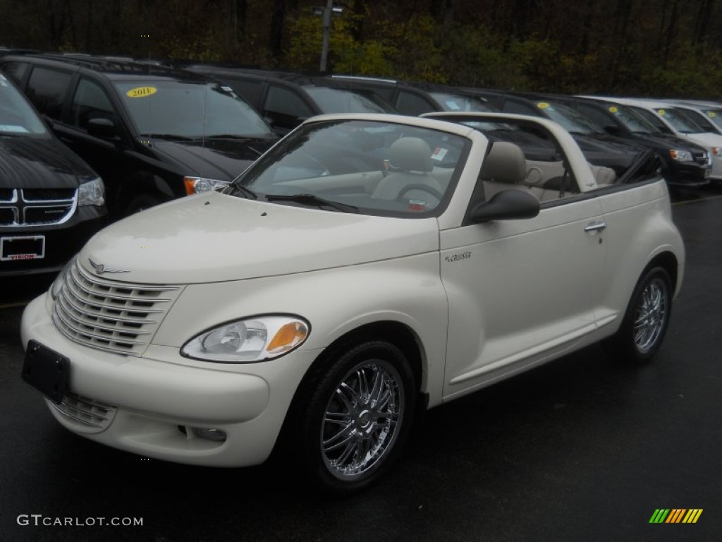 2005 PT Cruiser GT Convertible - Cool Vanilla White / Taupe/Pearl Beige photo #1