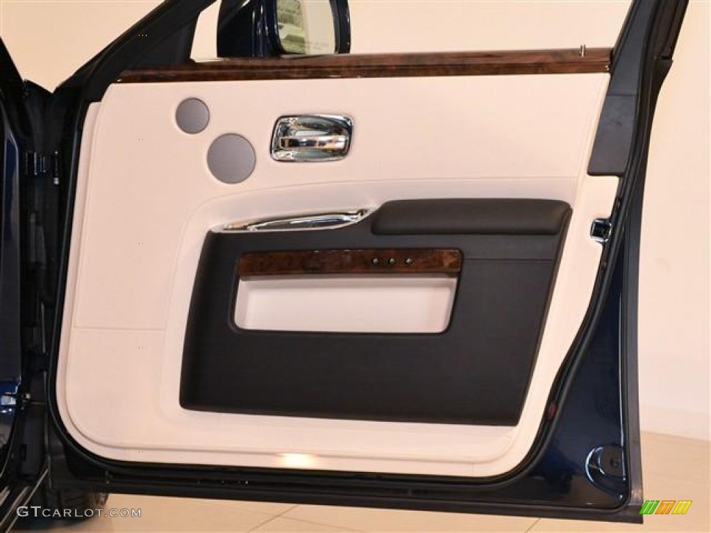 2011 Rolls-Royce Ghost Standard Ghost Model Seashell/Black Door Panel Photo #57605720