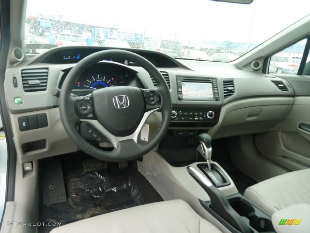 2012 Honda Civic EX-L Sedan Gray Dashboard Photo #57606663
