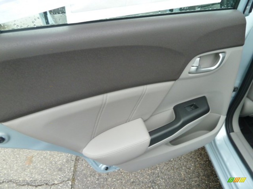 2012 Honda Civic EX-L Sedan Gray Door Panel Photo #57606669