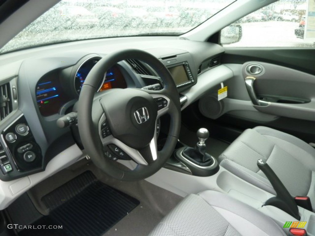 Gray Interior 2012 Honda CR-Z EX Navigation Sport Hybrid Photo #57606900