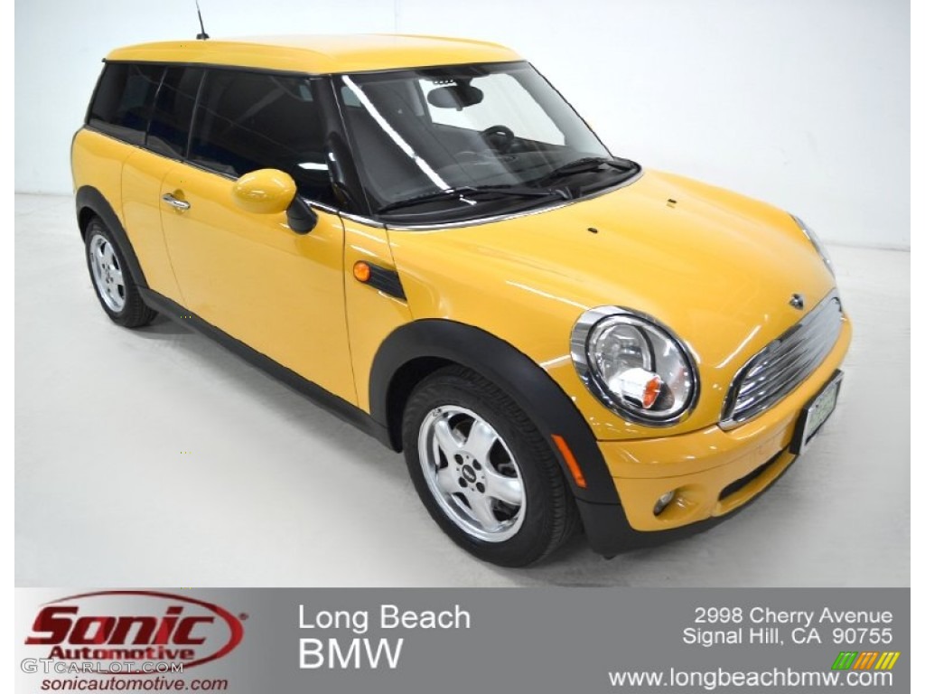 2009 Cooper Clubman - Mellow Yellow / Checkered Carbon Black/Black photo #1