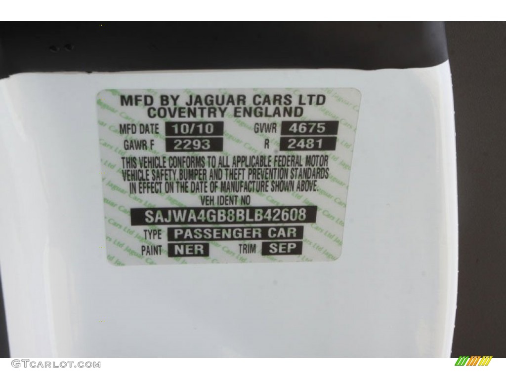 2011 XK Color Code NER for Polaris White Photo #57608589
