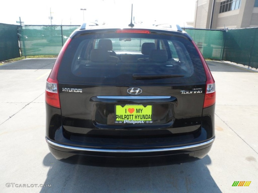 2012 Elantra GLS Touring - Black Noir Pearl / Beige photo #4