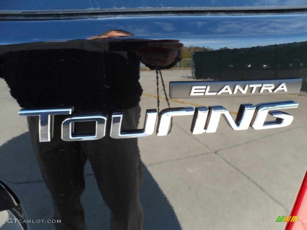 2012 Elantra GLS Touring - Black Noir Pearl / Beige photo #15