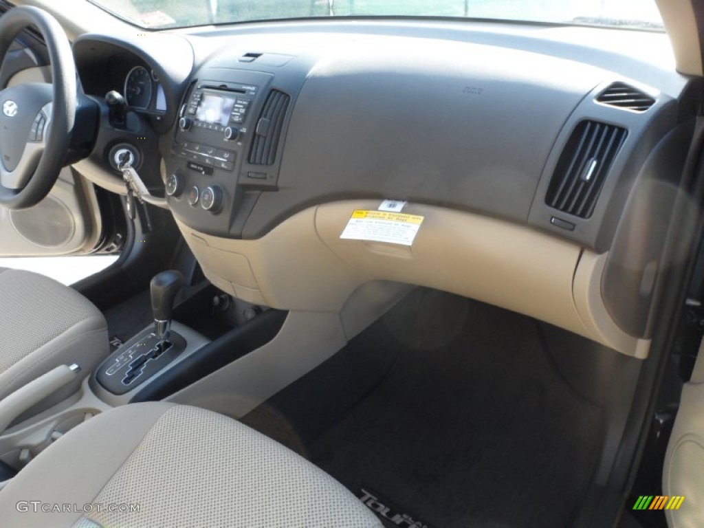 2012 Elantra GLS Touring - Black Noir Pearl / Beige photo #17