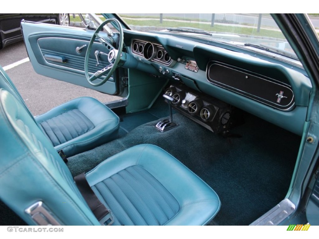 Turquoise Interior 1966 Ford Mustang Coupe Photo 57613045