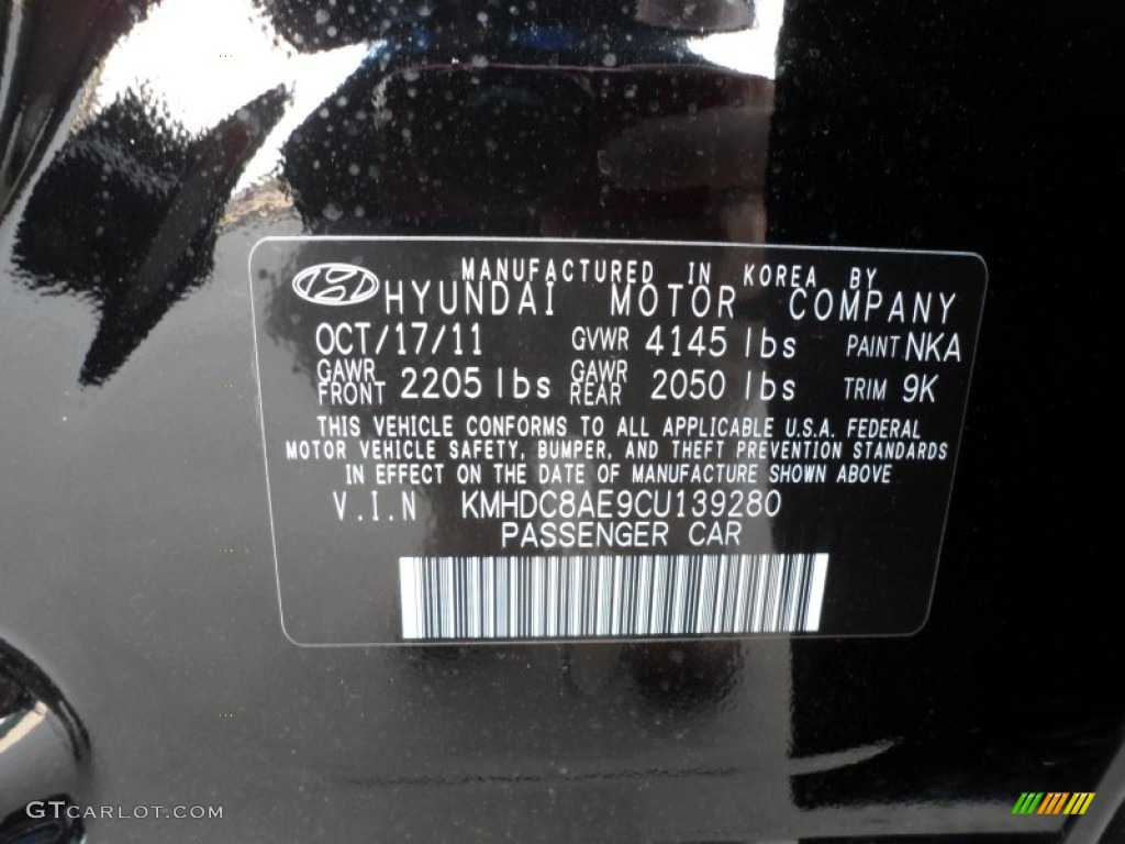 2012 Elantra GLS Touring - Black Noir Pearl / Beige photo #33