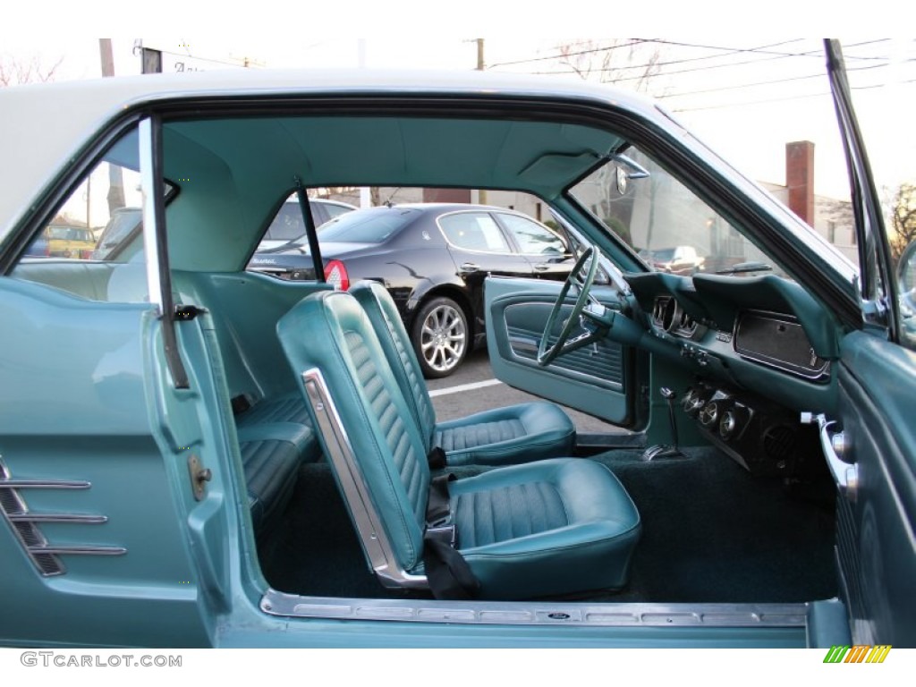 Turquoise Interior 1966 Ford Mustang Coupe Photo #57613054