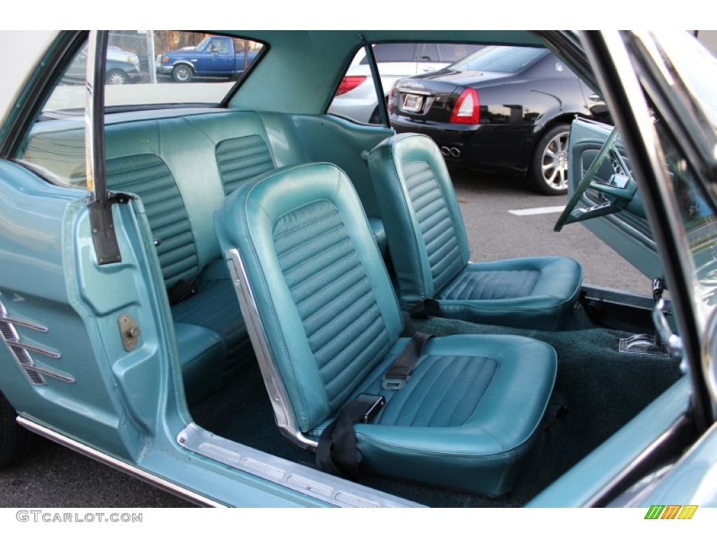 Turquoise Interior 1966 Ford Mustang Coupe Photo #57613072