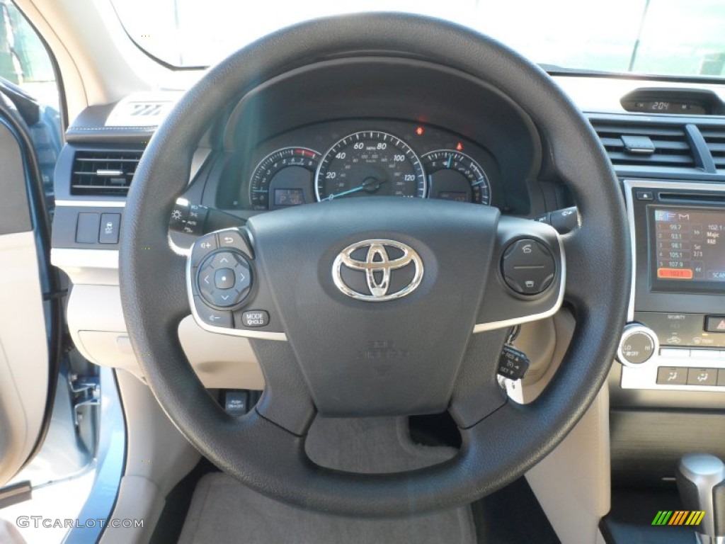 2012 Camry LE - Clearwater Blue Metallic / Ivory photo #32