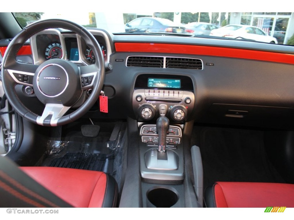 2010 Camaro SS Coupe - Silver Ice Metallic / Black/Inferno Orange photo #15