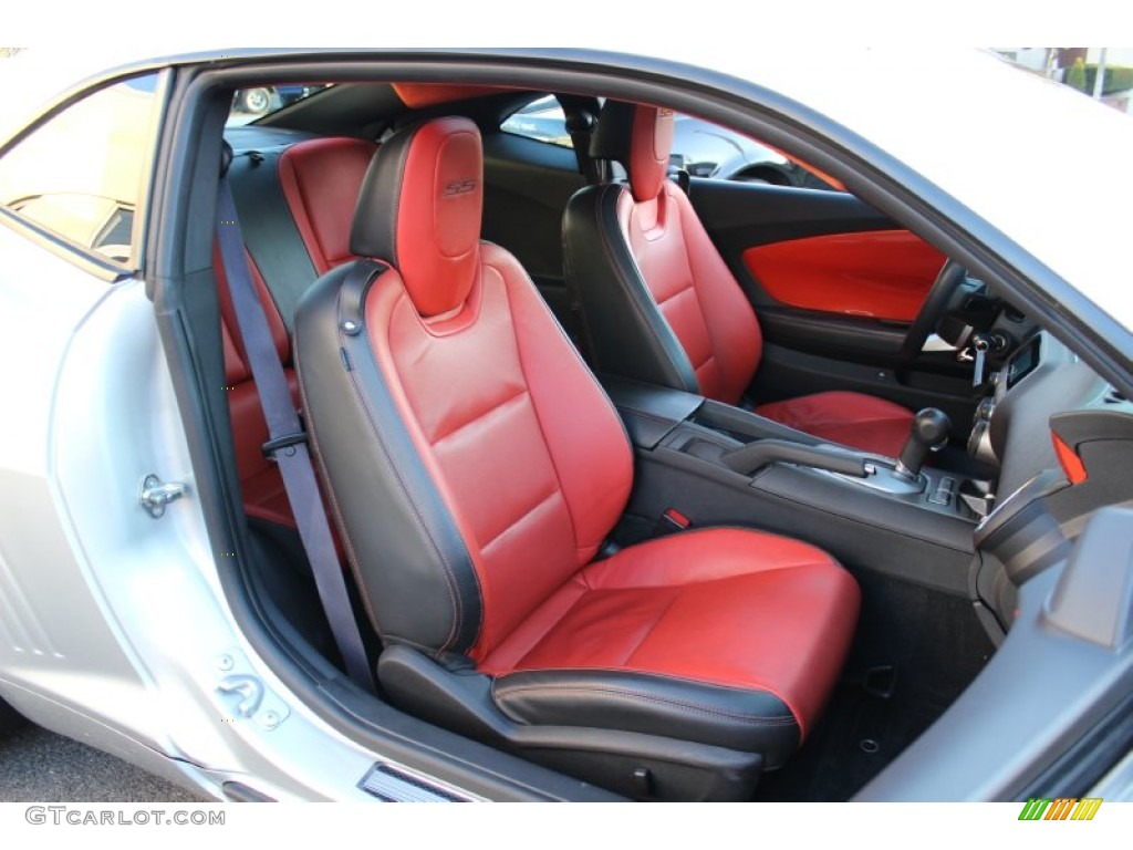 Black/Inferno Orange Interior 2010 Chevrolet Camaro SS Coupe Photo #57614908