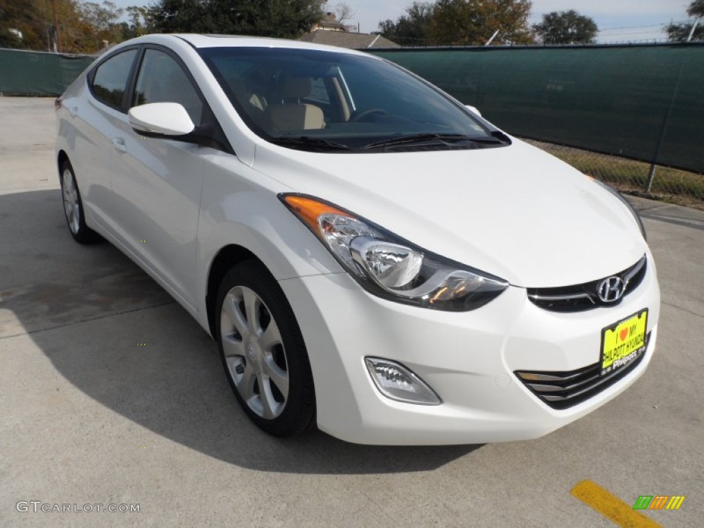 2012 Elantra Limited - Shimmering White / Beige photo #1